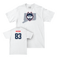 Football White Bleed Blue Comfort Colors Tee   - Xavier Watson