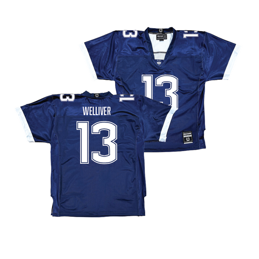 Navy UConn Football Jersey - Cole Welliver | #13