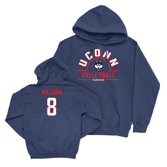 UConn Women's Volleyball Arch Navy Hoodie  - Dajah Williams