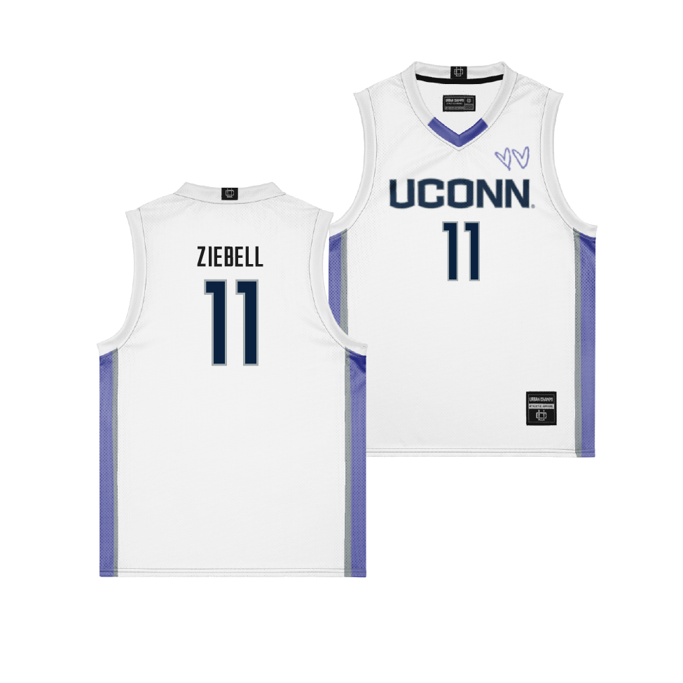 UConn White/Purple Basketball Jersey - Allie Ziebell | #11