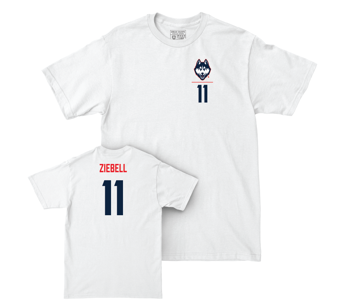 UConn Women's Basketball Logo White Comfort Colors Tee  - Allie Ziebell