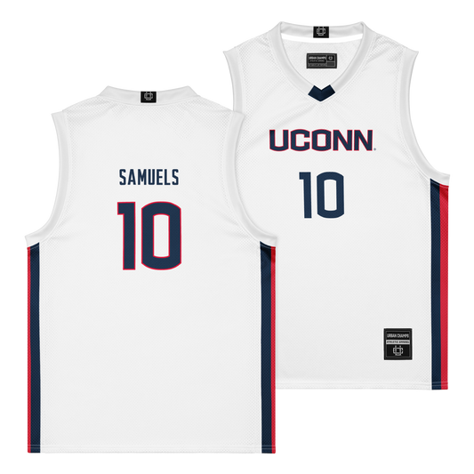 UConn Women's Basketball White Jersey - Qadence Samuels | #10