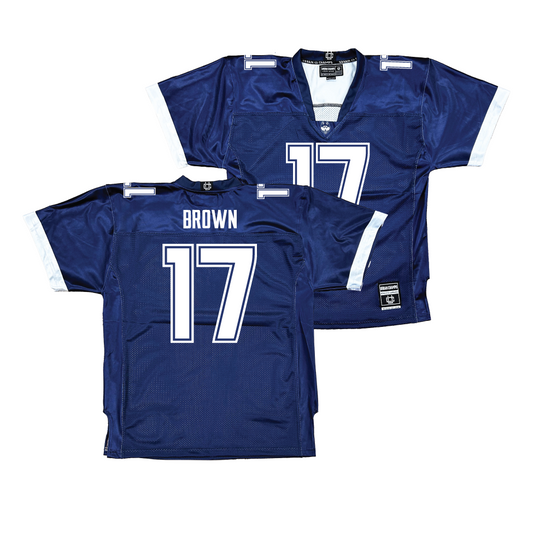 Navy UConn Football Jersey  - Nykobi Brown
