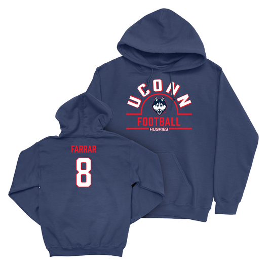 UConn Football Arch Navy Hoodie   - Ksaan Farrar