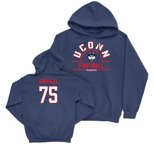 UConn Football Arch Navy Hoodie   - Hill Greenlee