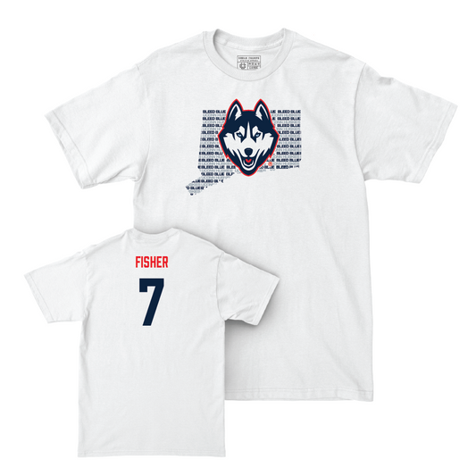 Women's Basketball White Bleed Blue Comfort Colors Tee  - Kelis Fisher