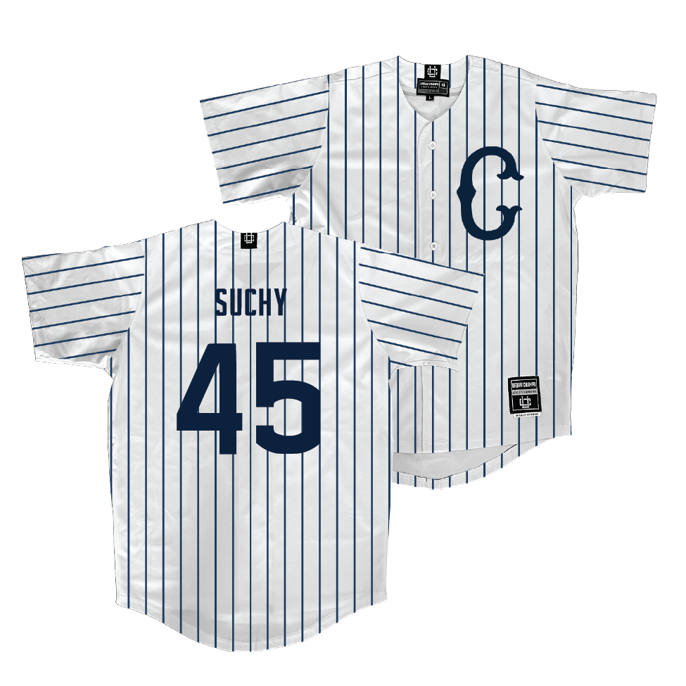 UConn Baseball White Jersey   - Cayden Suchy