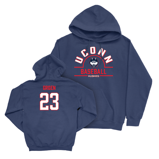 UConn Baseball Arch Navy Hoodie  - Carter Groen