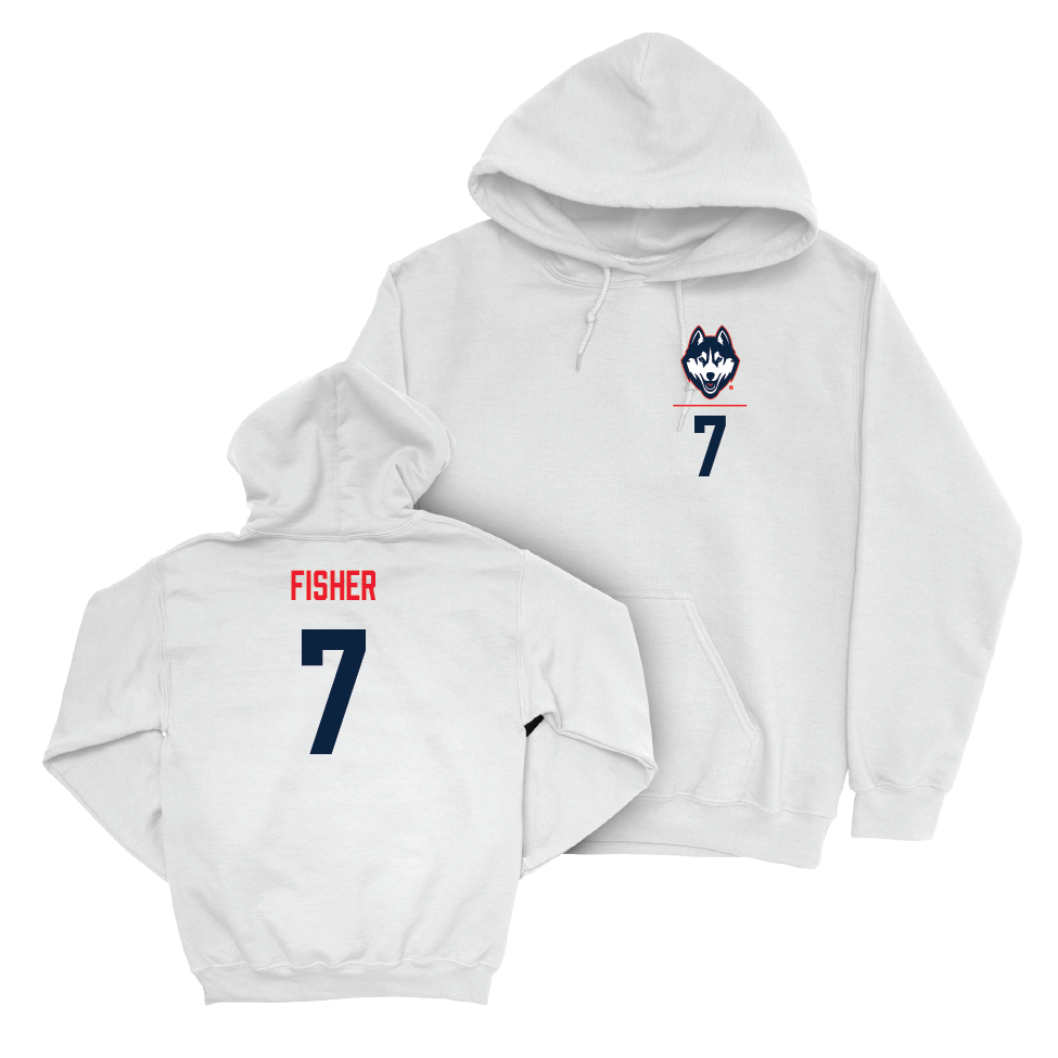 UConn Women's Basketball Logo White Hoodie  - Kelis Fisher