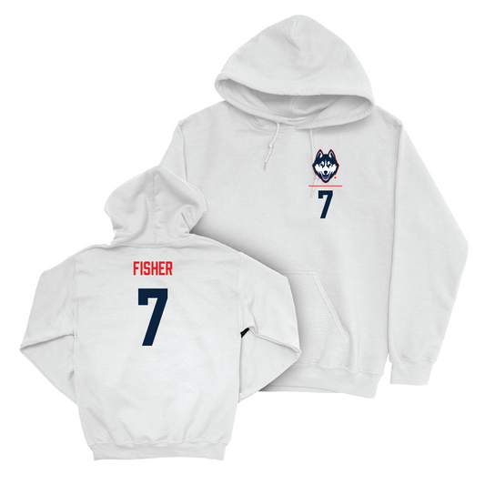 UConn Women's Basketball Logo White Hoodie  - Kelis Fisher