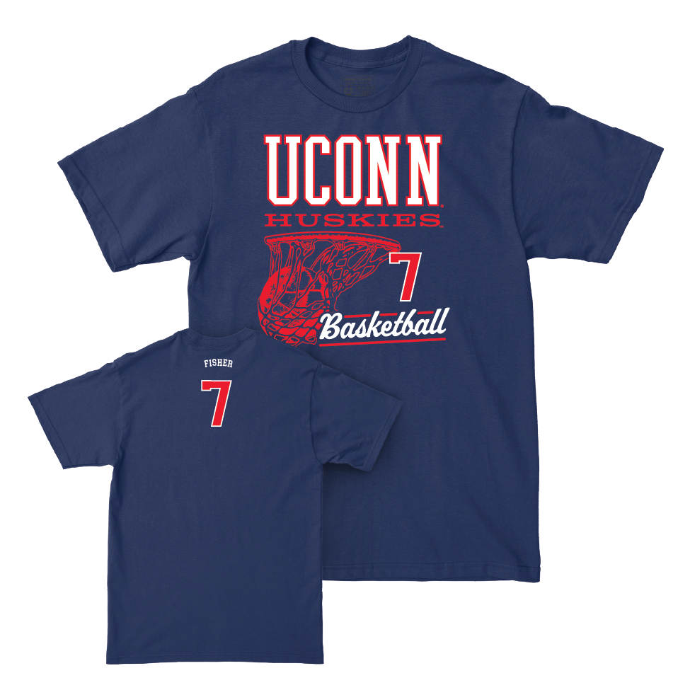 UConn Women's Basketball Hoops Navy Tee  - Kelis Fisher