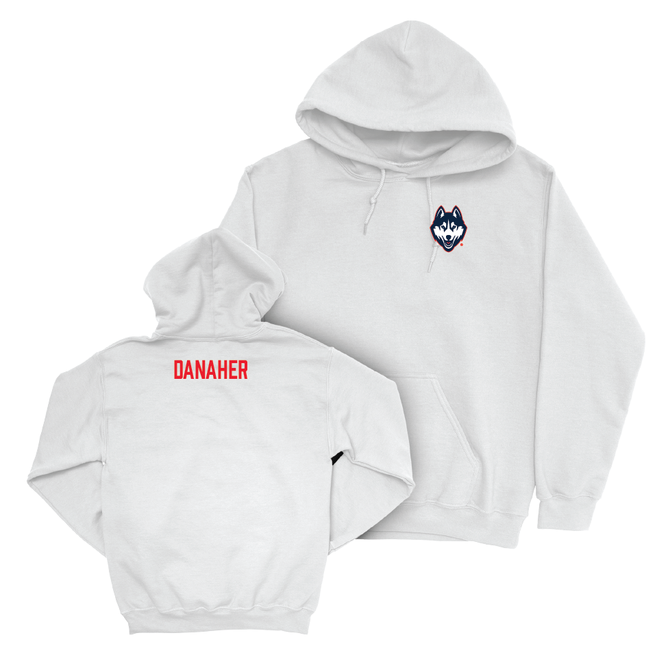 UConn Women's Rowing Logo White Hoodie  - Emma Danaher