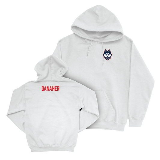 UConn Women's Rowing Logo White Hoodie  - Emma Danaher