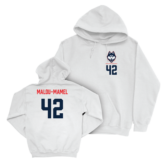 UConn Women's Basketball Logo White Hoodie  - Gandy Malou-Mamel