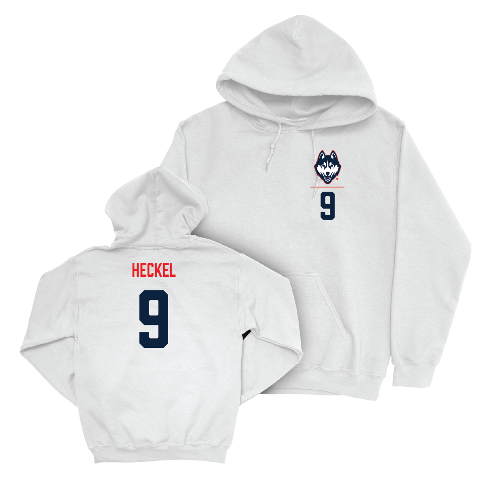 UConn Women's Basketball Logo White Hoodie  - Kayleigh Heckel