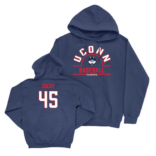 UConn Baseball Arch Navy Hoodie  - Cayden Suchy
