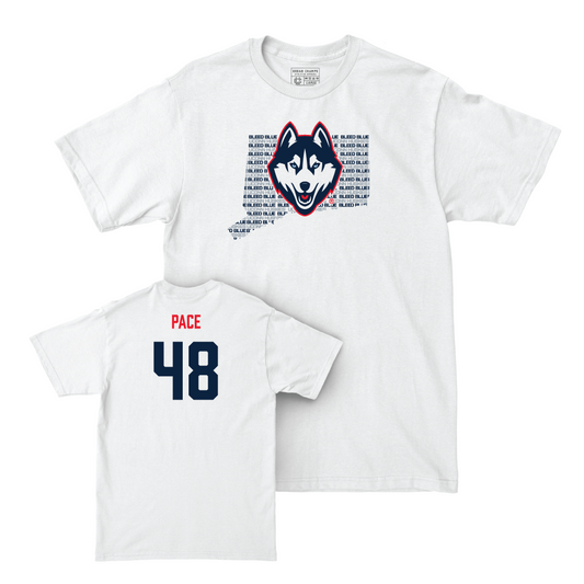 Football White Bleed Blue Comfort Colors Tee   - Connor Pace