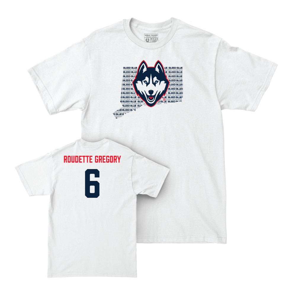 Men's Soccer White Bleed Blue Comfort Colors Tee   - Khaya Roudette Gregory