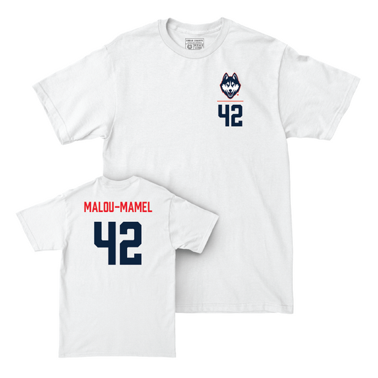 UConn Women's Basketball Logo White Comfort Colors Tee  - Gandy Malou-Mamel