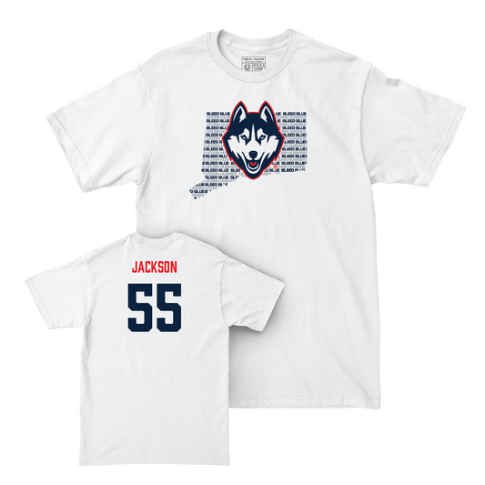 Football White Bleed Blue Comfort Colors Tee   - Vincent Jackson