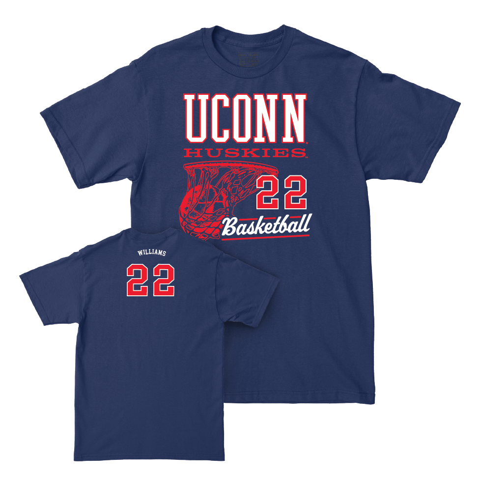 UConn Women's Basketball Hoops Navy Tee  - Serah Williams