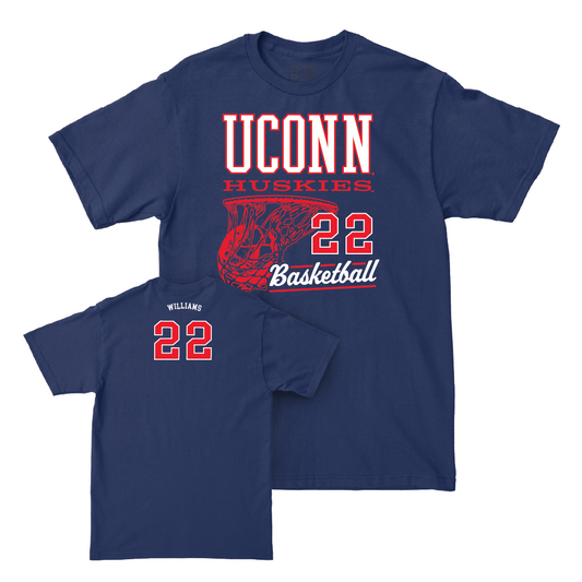 UConn Women's Basketball Hoops Navy Tee  - Serah Williams
