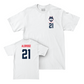 UConn Men's Soccer Logo White Comfort Colors Tee   - Maquan Aldridge