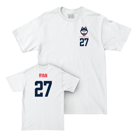 UConn Men's Soccer Logo White Comfort Colors Tee   - Jack Ryan