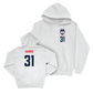 UConn Football Logo White Hoodie   - Diandre Harris