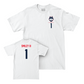 UConn Football Logo White Comfort Colors Tee   - Ben Smiley III