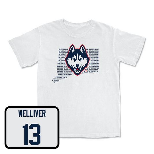 Football White Bleed Blue Comfort Colors Tee - Cole Welliver